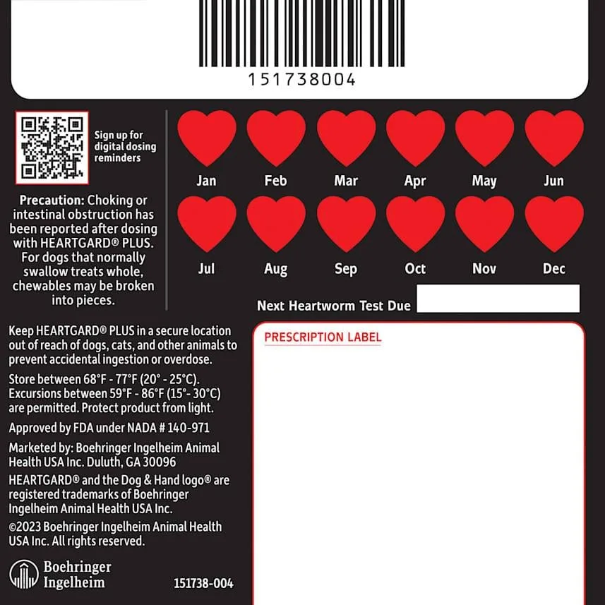 Heartgard Plus For Dogs Under 25 lbs (11 kg) - 6 Chewables - Image 2