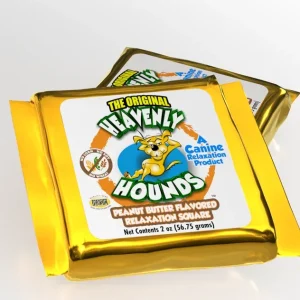 Heavenly Hounds Peanut Butter Relaxation Square Calming Treat for Dogs
