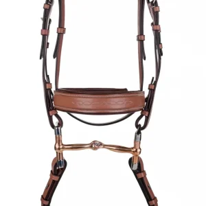 Henri de Rivel Laureate Fancy Stitched Bridle with Wide Caveson and Laced Reins