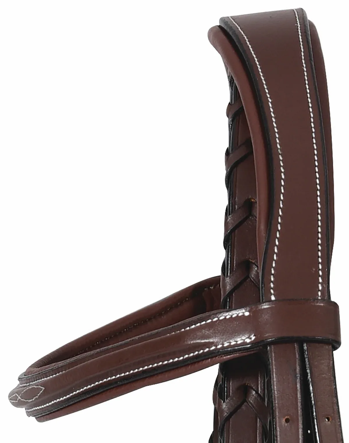 Henri de Rivel Mono Crown Bridle with Padded Wide Noseband - Image 2