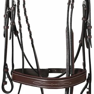 Henri de Rivel Mono Crown Bridle with Padded Wide Noseband