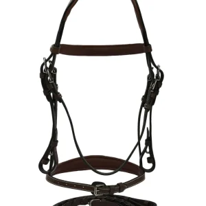 Henri de Rivel Pro Mono-Crown Padded Wide Noseband Bridle, Australian Nut, Cob