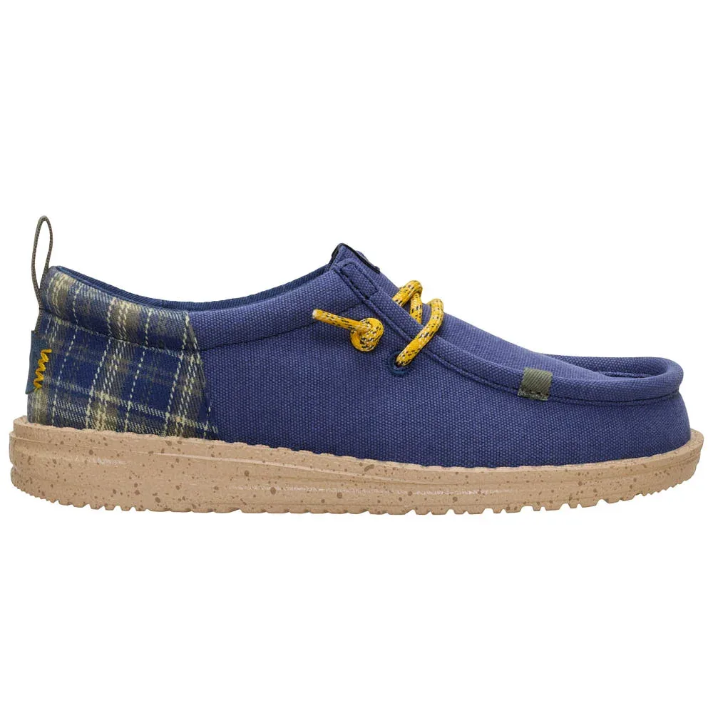 Hey Dude Kid's Wally Funk Navy Plaid - Image 2