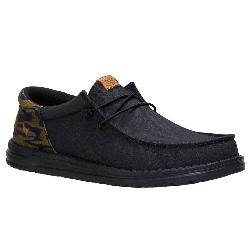 Hey Dude Men's Wally Funk Outdoor Camo Black Casual