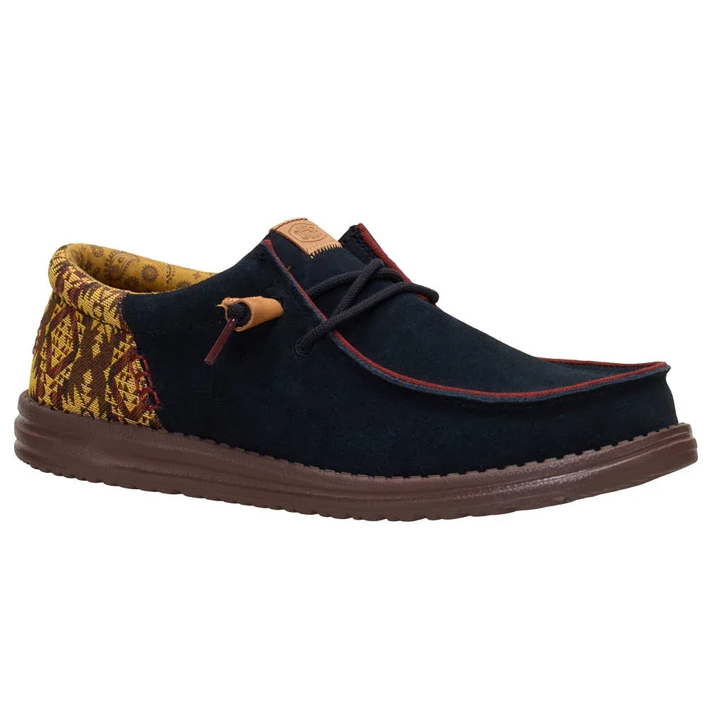 Hey Dude Men's Wally Funk Teton Black Suede Casual