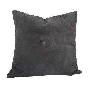 Hiend Accents Antique Suede Gray Pillow