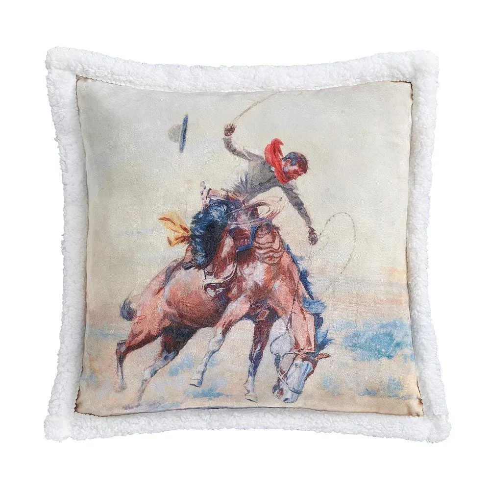 Hiend Accents Buster Campfire Sherpa Pillow