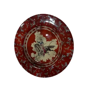 Hiend Accents Patchwork Bandana Melamine Salad Plate Red Lasso Cowboy