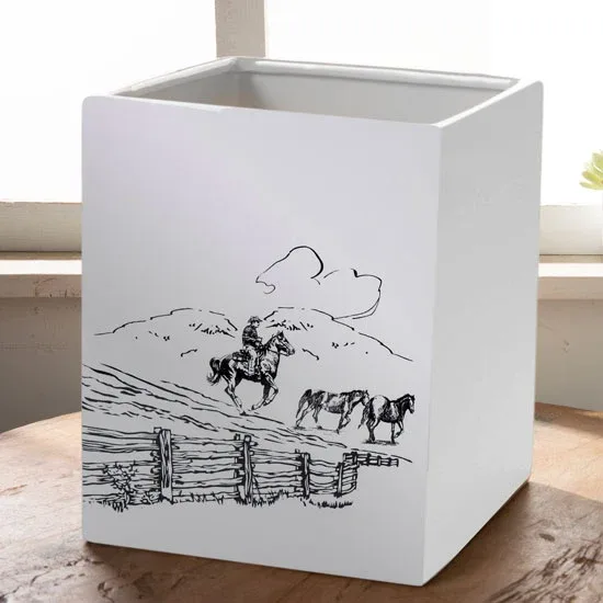 Hiend Accents Ranch Life Waste Basket