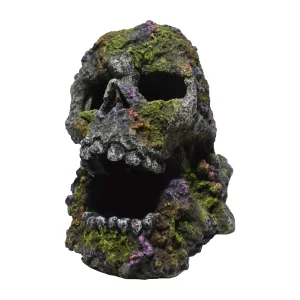 Hikari Mossy Skull Resin Fish Ornament
