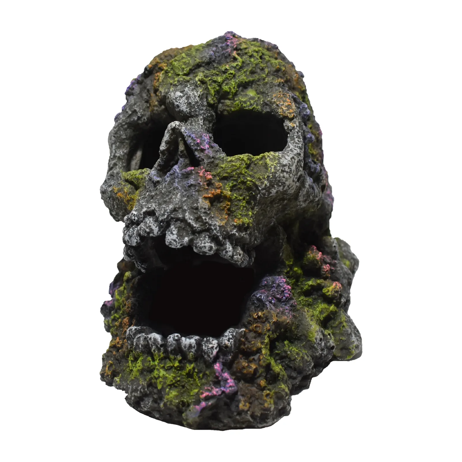 Hikari Mossy Skull Resin Fish Ornament