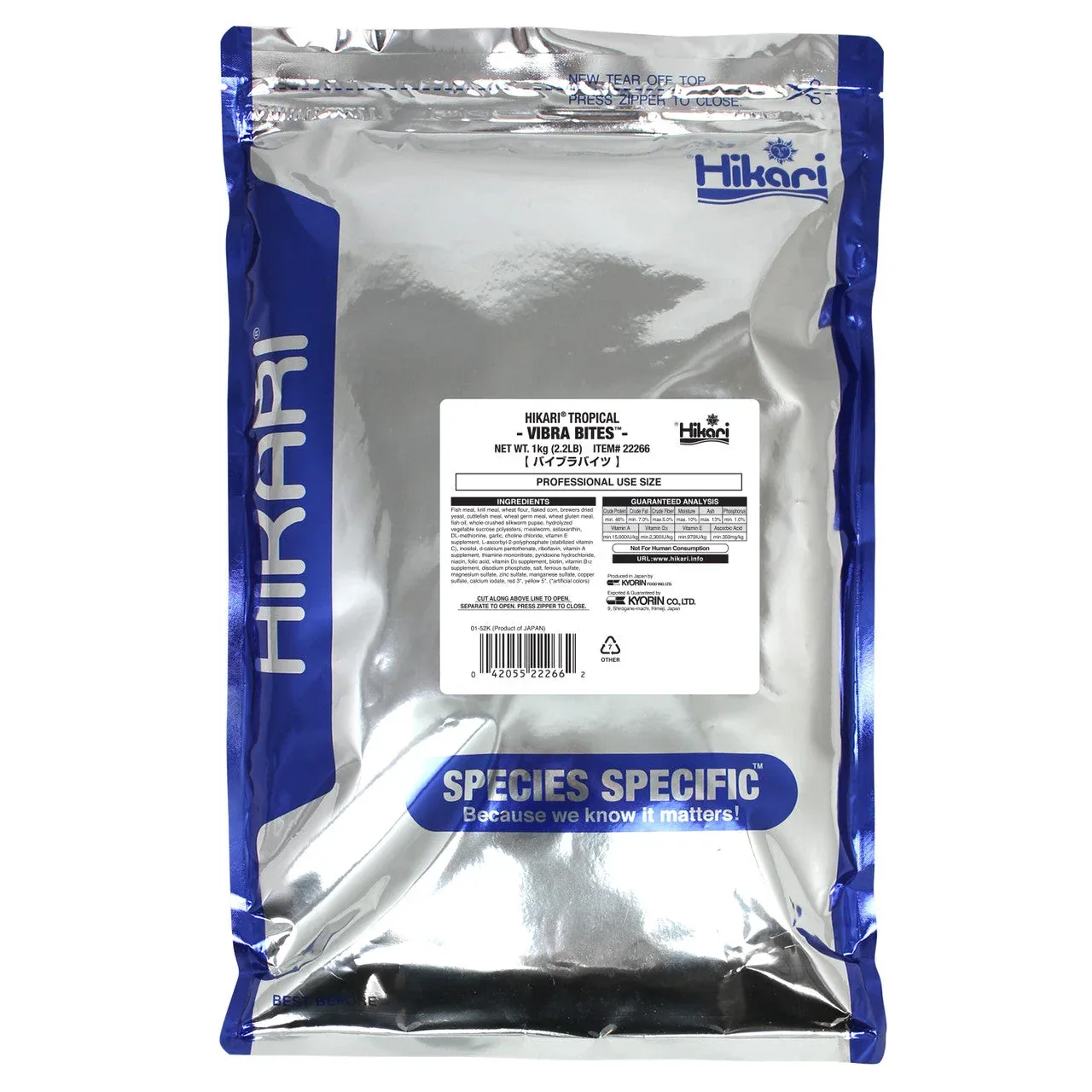Hikari Vibra Bites Tropical Fish Food 2.2 lb SD-5