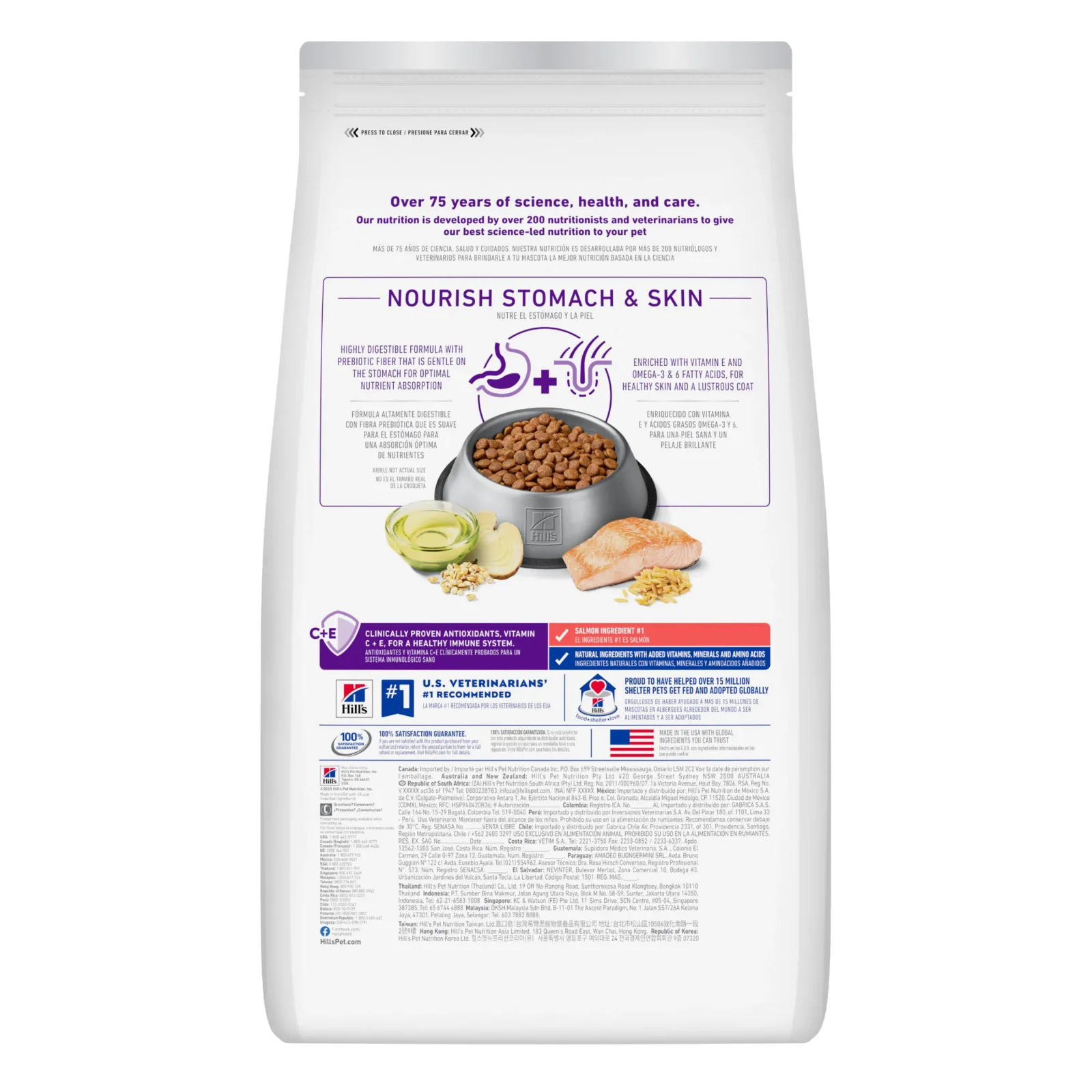 Hill's Science Diet Adult Sensitive Stomach & Skin Salmon & Brown Rice Recipe Dry Dog Food - Image 2