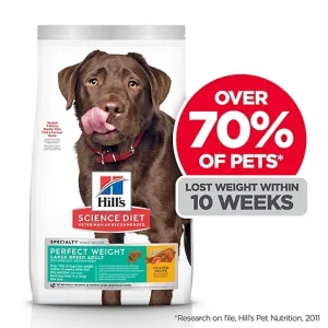 Hill's Science Diet Large Breed Adult Perfect Weight Chicken Recipe Dry Dog Food, 25 lb