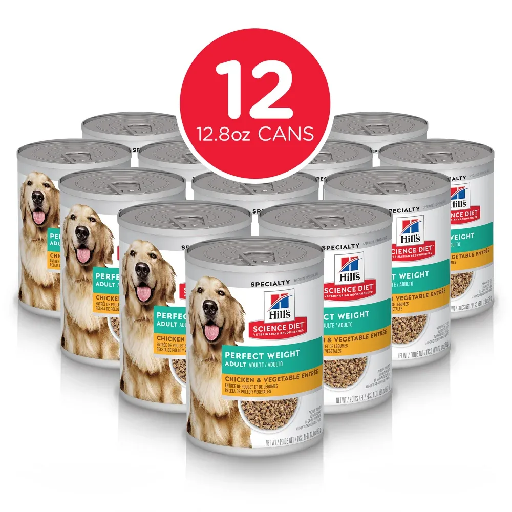 Hill's Science Diet Perfect Weight Chicken & Vegetable Entree Canned Dog Food - Image 2