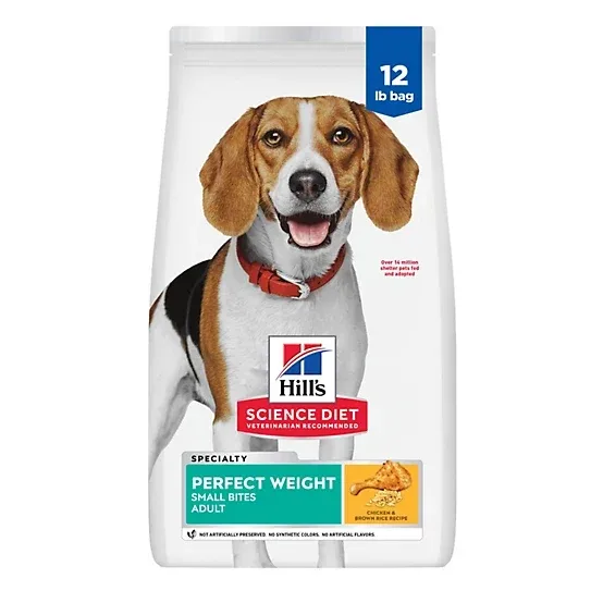 Hill's Science Diet Perfect Weight Small Bites Chicken Recipe Dry Dog Food, 12lb