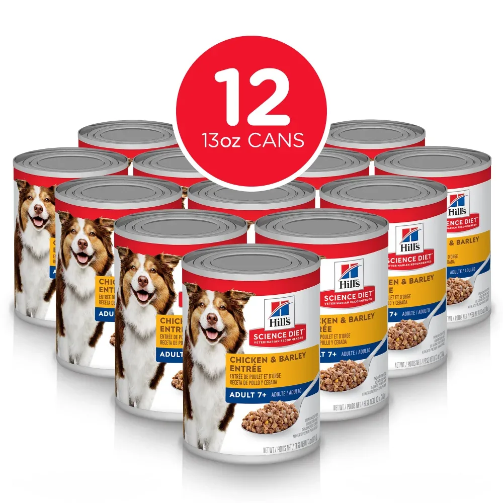 Hill's Science Diet Senior 7+ Chicken & Barley Entree Canned Dog Food - Image 2