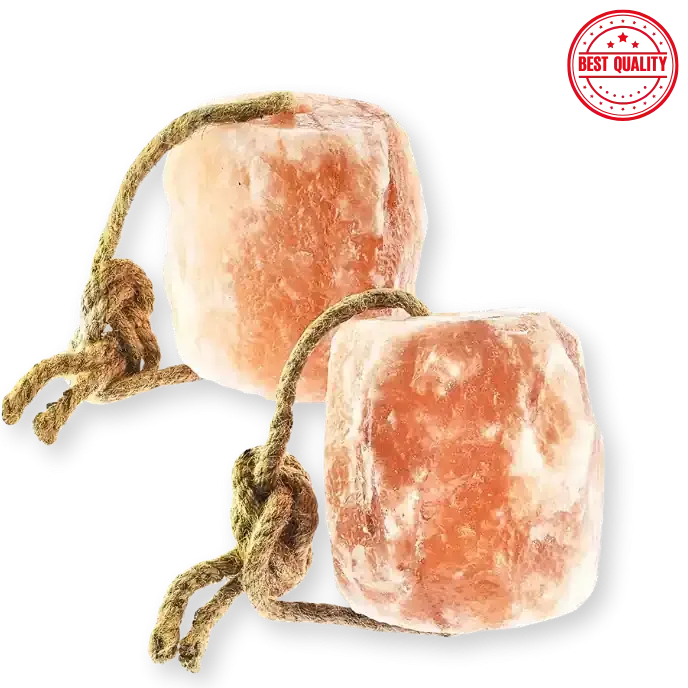 Himalayan Animal Lick Salt On Rope for Horses, Deer, and Livestock