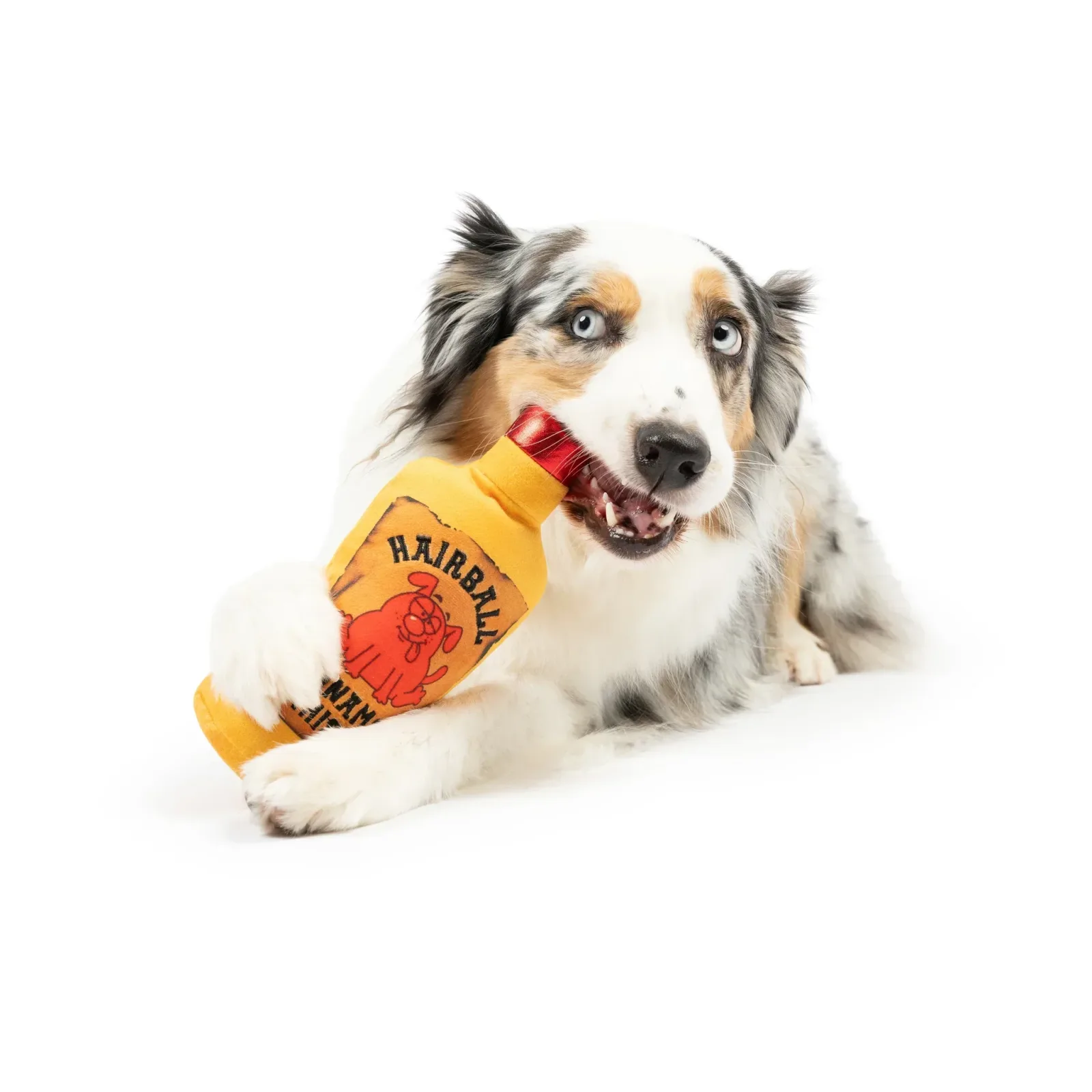 H&K Power Plush Dog Hairball Cinnamon Whisky Large Squeak & Crinkle Dog Toy - Image 2