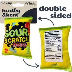 H&K Power Plush Sour Scratch Small Plush Squeak & Crinkle Dog Toy