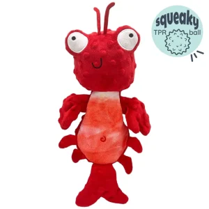 H&K Slappies Claude Lobster Small Plush Squeaky Crinkle Dog Toy