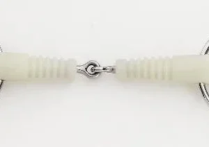 Hm Jointed Ribbed Mouth Loop Ring Gag Bit Ss