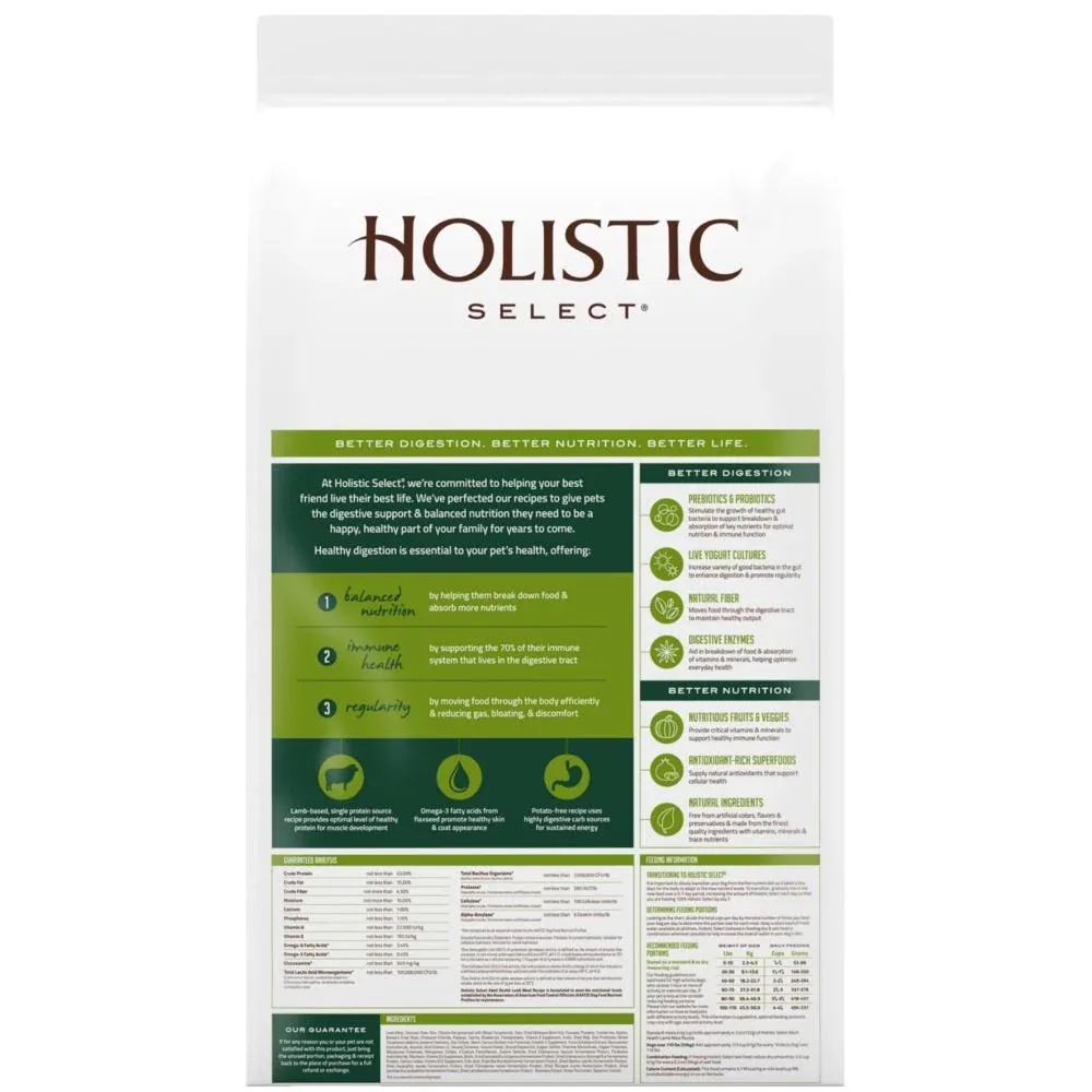 Holistic Select Natural Adult Health Lamb Meal Recipe Dry Dog Food - Image 2