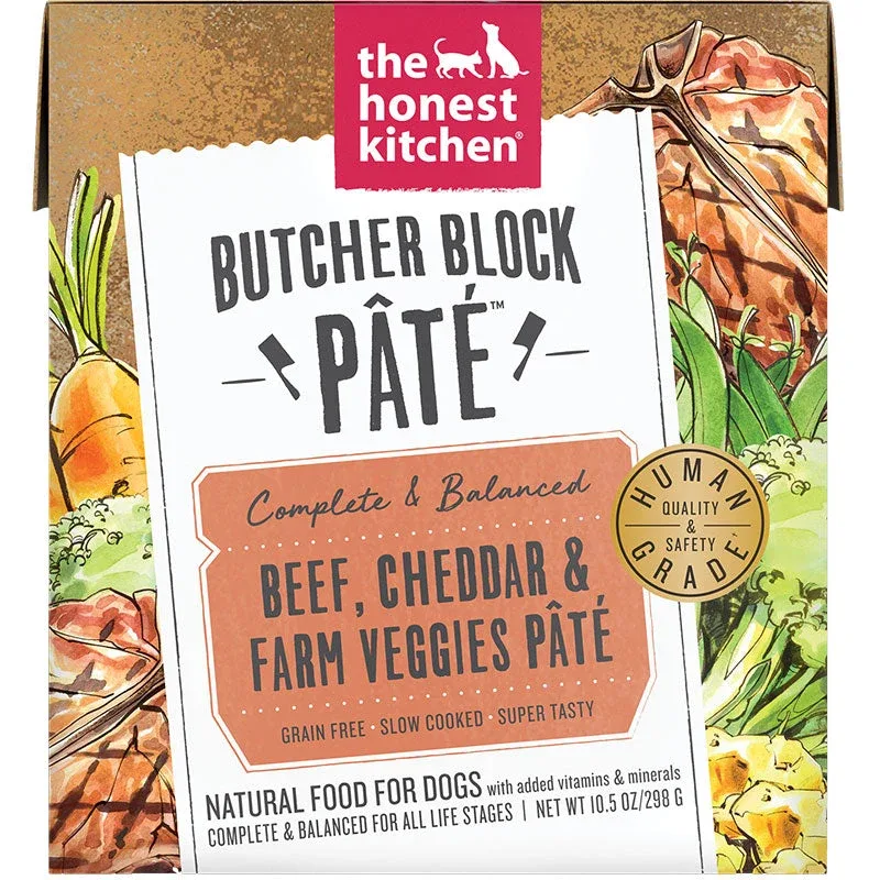 Honest Kitchen Dog Butcher Block Pate Beef And Cheddar 10.5 oz. 6 ct