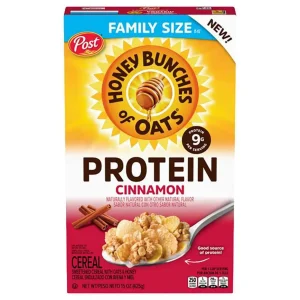 Honey Bunches of Oats Protein Cereal Cinnamon 15 oz.