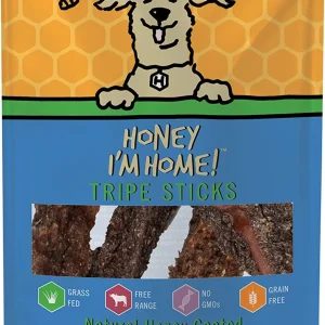 Honey I'm Home Buffalo Tripe Streaks - Honey Training Dog Chew, 3.17 oz Bag