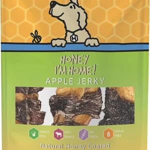 Honey I'm Home Dog Buffalo Apple Jerky 5.29 oz