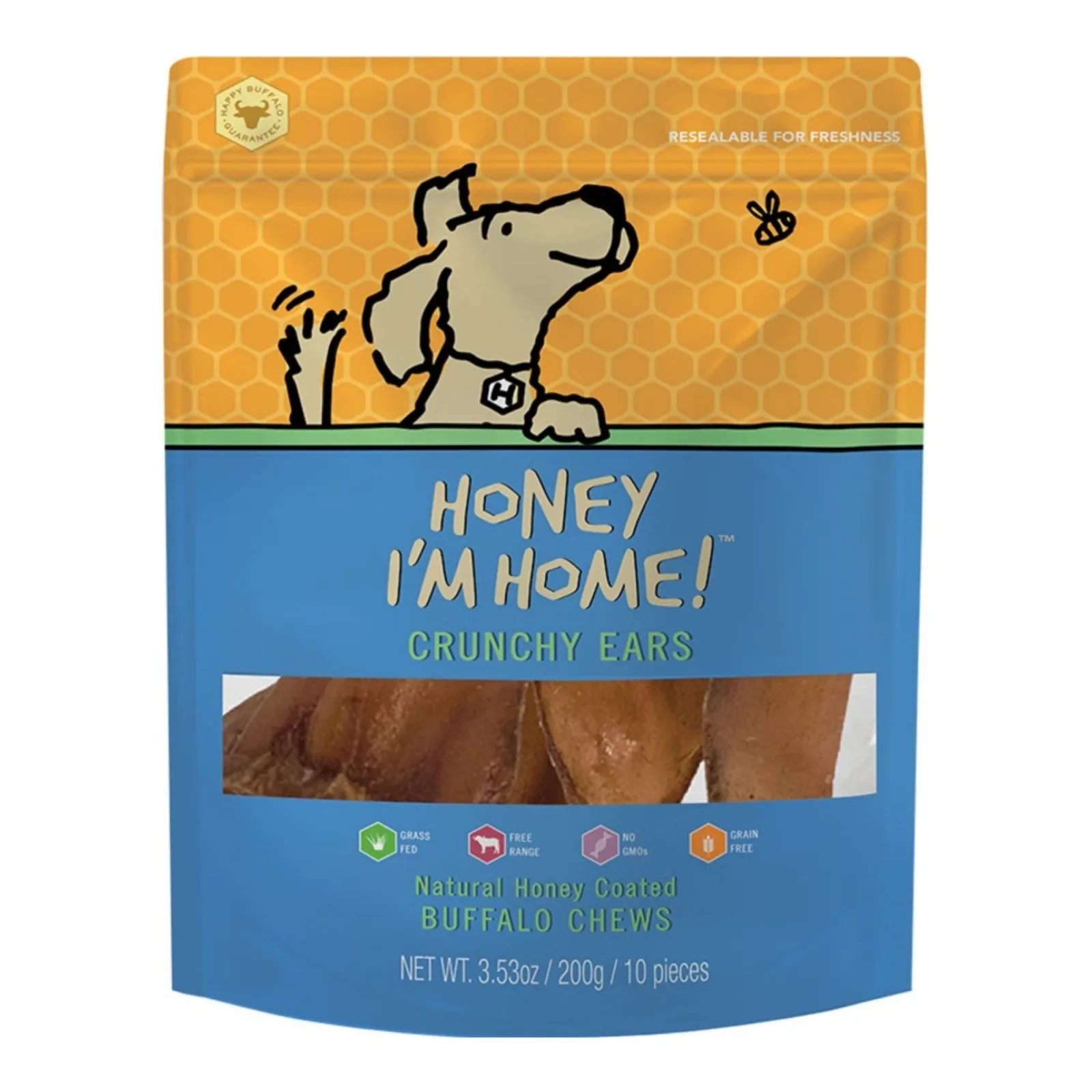 Honey I'm Home Dog Buffalo ears 10-Count