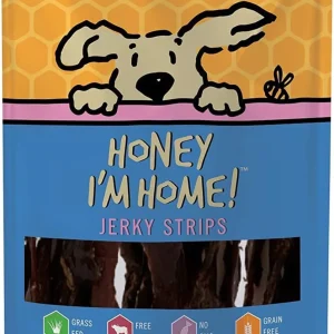 Honey I'm Home Dog Buffalo Jerky Strips 3.5 oz
