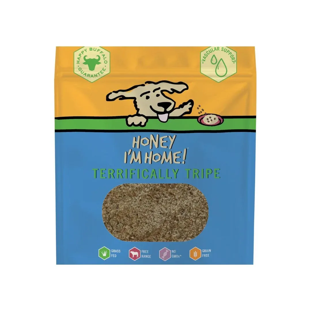 Honey I'm Home Dog Natural Water Buffalo Terrifically Tripe Dog Food Topper