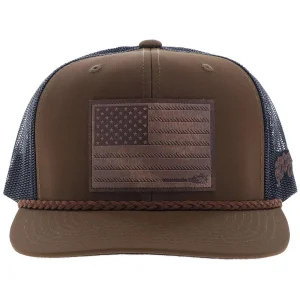 Hooey Liberty Roper Brown Trucker Cap