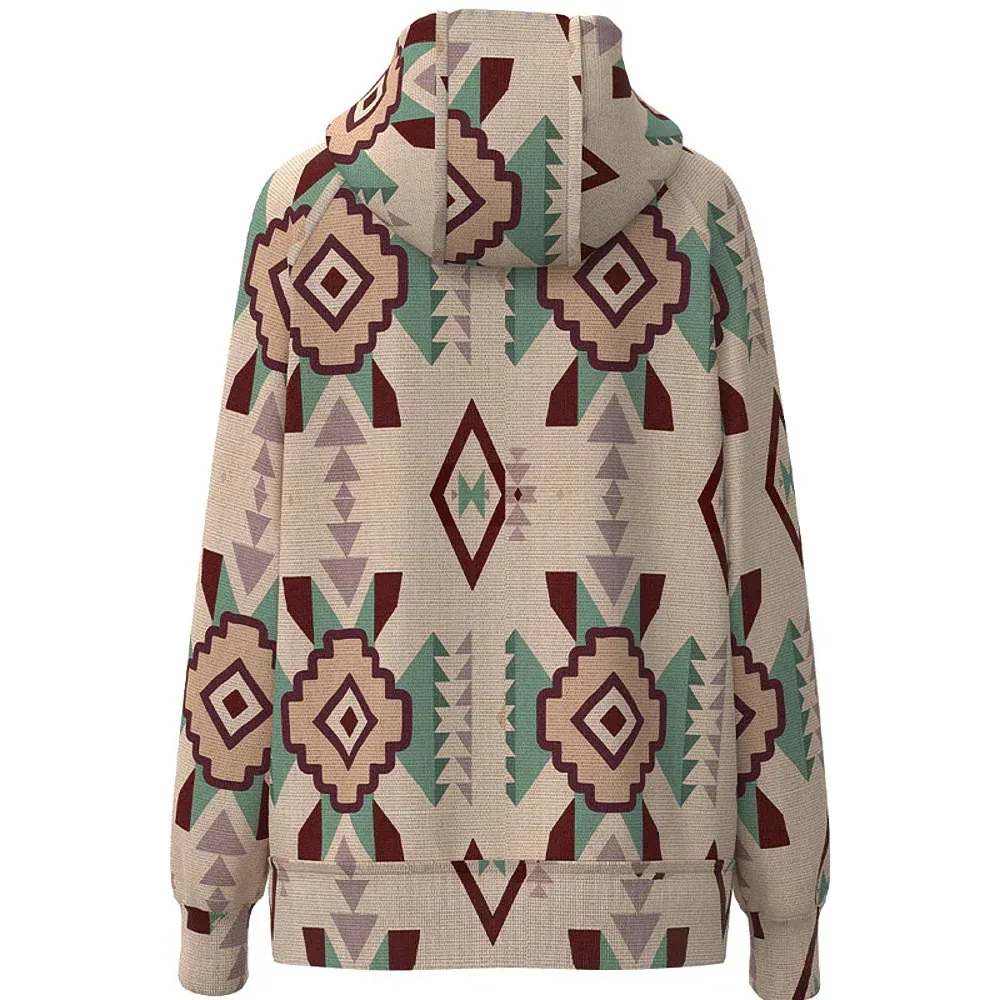 Hooey Pink Playa Aztec Hoodie - Image 2