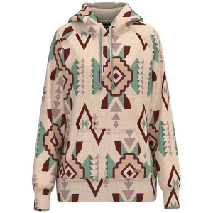 Hooey Pink Playa Aztec Hoodie