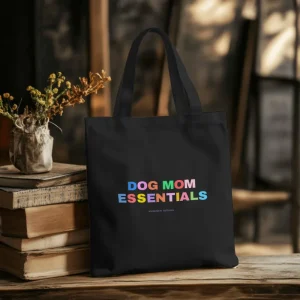 Hoomans Mom Essentials Tote Bag for Women (Black)