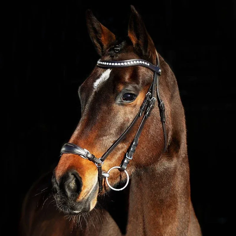 Horze Bergen Leather Remont Bridle Cob Black - Image 2