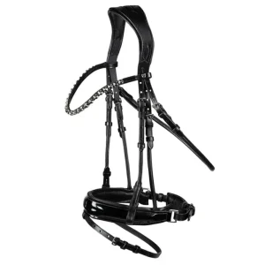 Horze Clermont Ergonomic Crystal Bridle Cob Black
