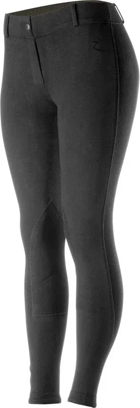 Horze Ella Womens PullOn Knee Patch Breeches 22 Bk - Image 2