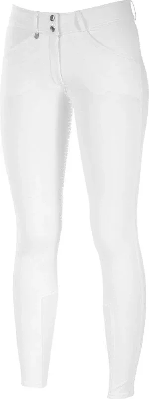 Horze Grand Prix Girls Full Seat Breeches M Wht - Image 2