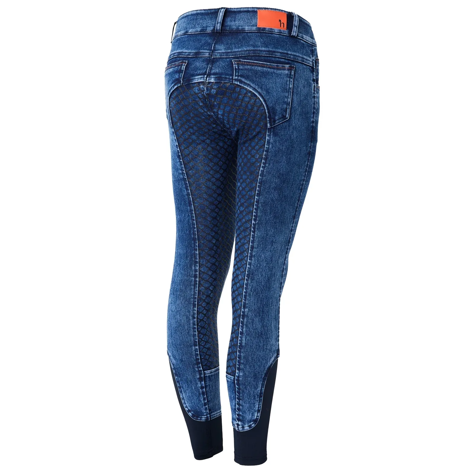 Horze Jr Kids Allison Denim Breeches - Image 2