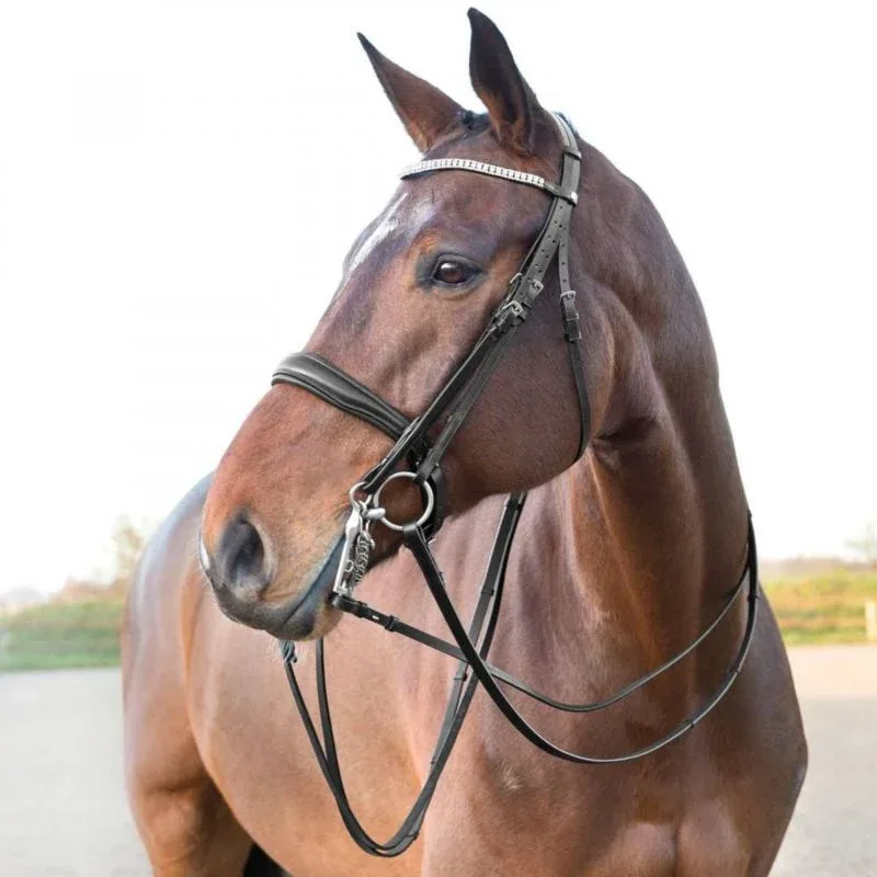 Horze Laelia Plain Leather Dressage Reins - Image 2