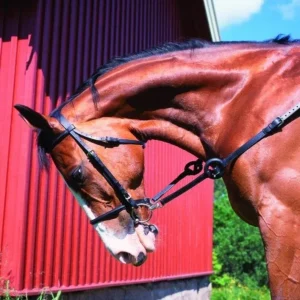 Horze Leather Side Reins With Rubber Donuts