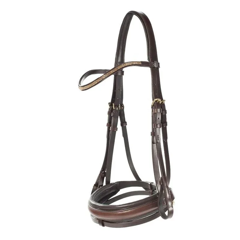 Horze Lester Dressage Snaffle Bridle with Reins - Image 2