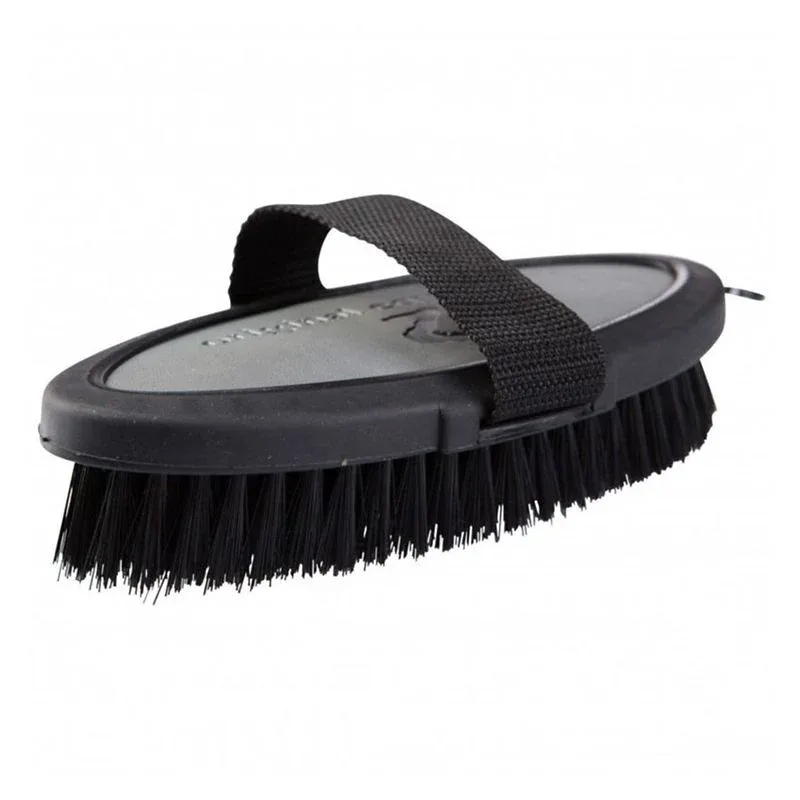 Horze Maddox Leather Handle Body Brush - Image 2