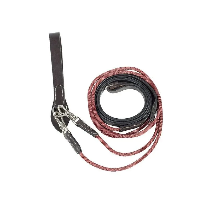 Horze Sparta Nylon/Leather Draw Reins - Image 2