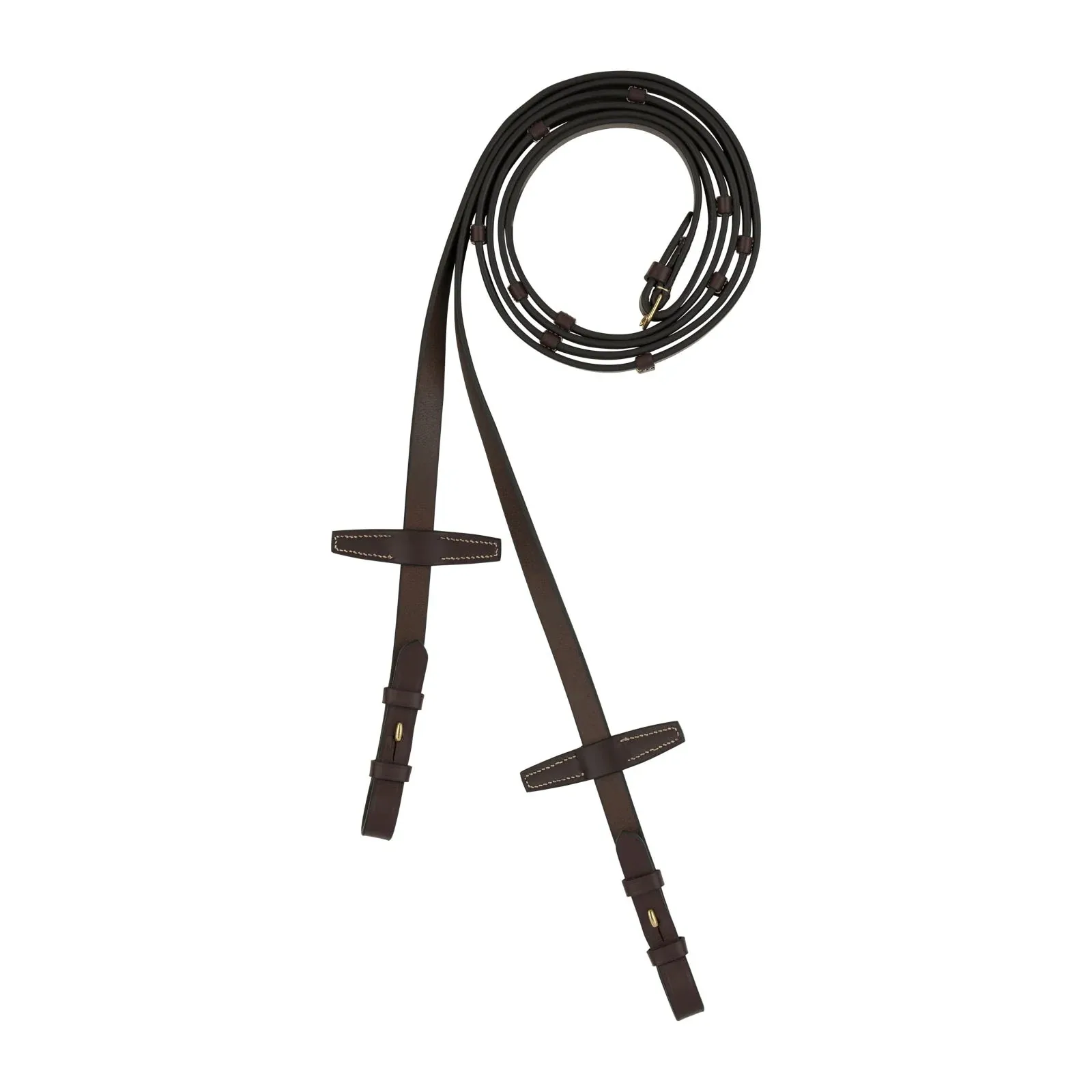 Horze Walthamstaw Leather Reins with Stops - Image 2