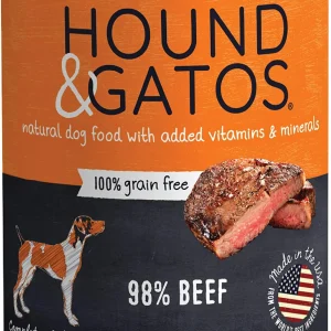 Hound And Gatos Dog Grain-Free Beef, 13 oz each, Case of 12